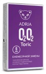 Линзы контактные, Adria (Адрия) 6 шт Торик О2О2 торические мягкие 30 дней силикон-гидрогелевые ежемесячные bc 8.6 -2.25/030 (-5.25)