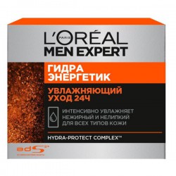Крем-гель для лица L'Oreal мен эксперт гидра энергетик увлажняющий уход против признаков усталости 50 мл