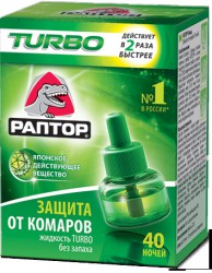 Жидкость от комаров Раптор турбо 40 ночей 35 мл